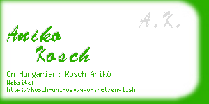 aniko kosch business card